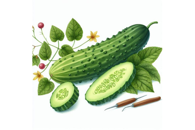 watercolor-cucumber