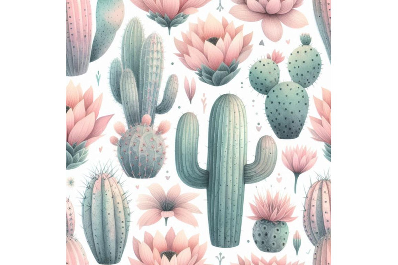 watercolor-seamless-cactus-pattern