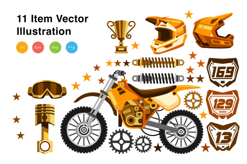 motocross-elements-vector-illustration