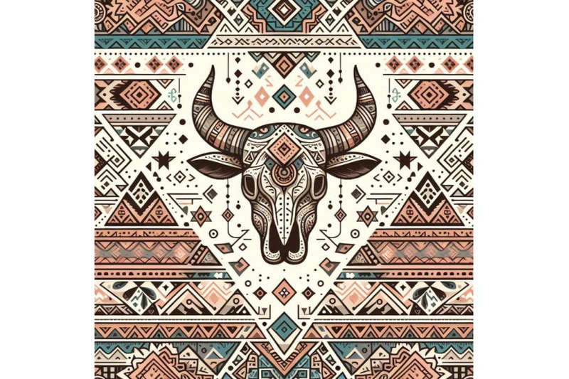 geometrical-ethnic-seamless-pattern-with-cow-skull