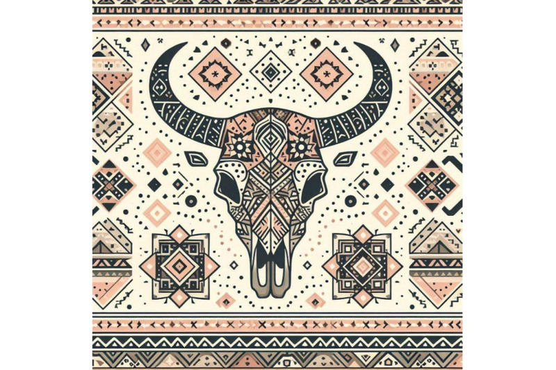 geometrical-ethnic-seamless-pattern-with-cow-skull