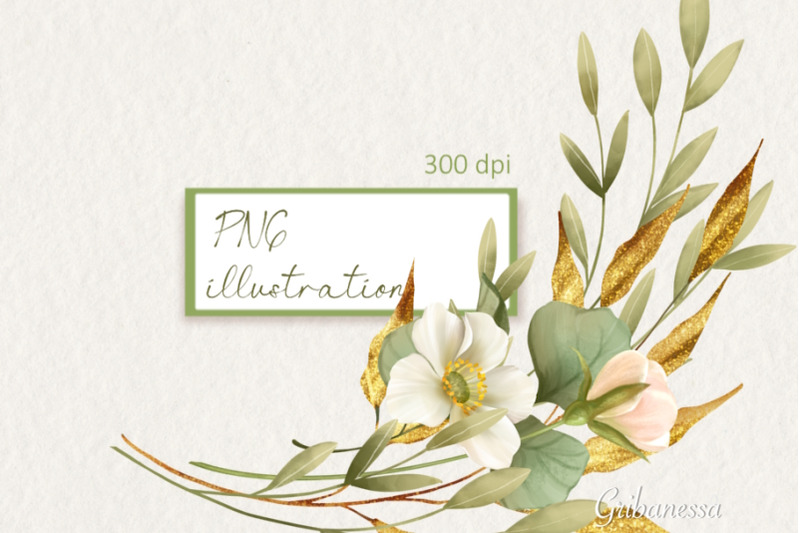 flower-arrangement-with-gold-png-floral-sublimation