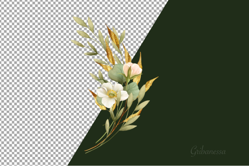 flower-arrangement-with-gold-png-floral-sublimation