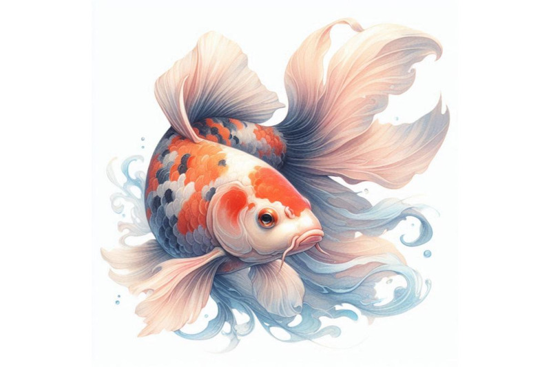 watercolor-asian-koi-isolated-on-white-background