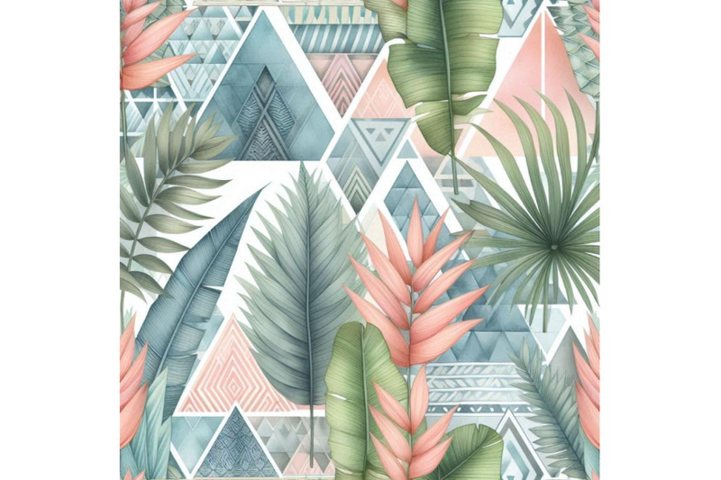 watercolor-tropical-leaves-and-palm-trees-in