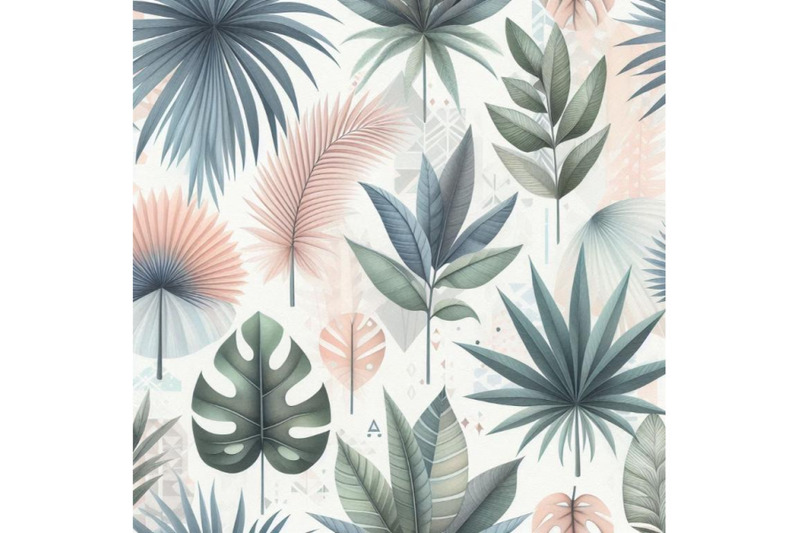 watercolor-tropical-leaves-and-palm-trees-in