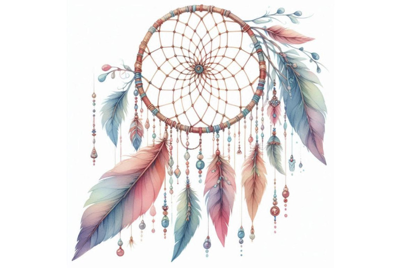 watercolor-ethnic-dreamcatcher