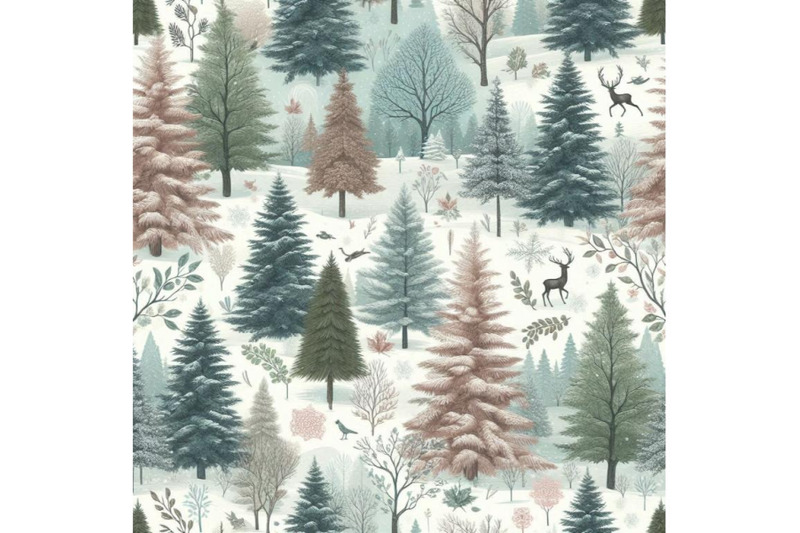 winter-forest-seamless-pattern