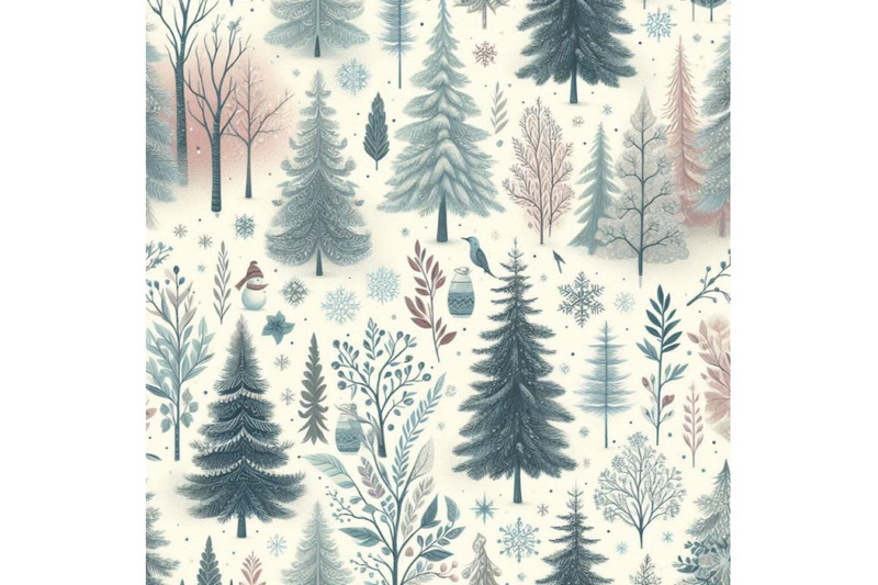 winter-forest-seamless-pattern