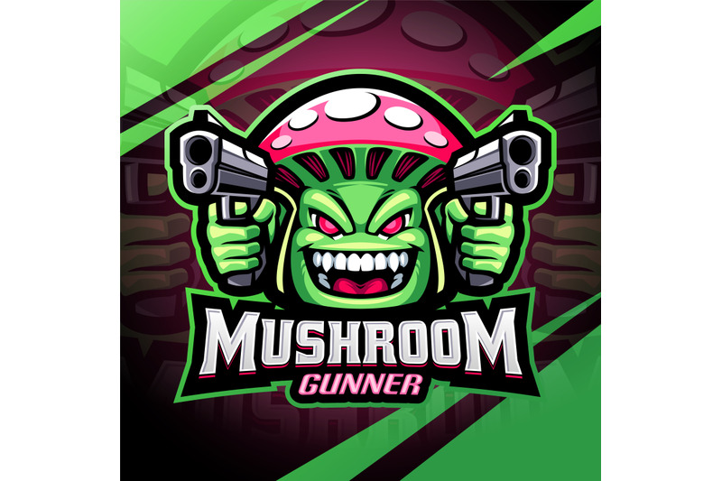 mushroom-gunner-esport-mascot-logo-design