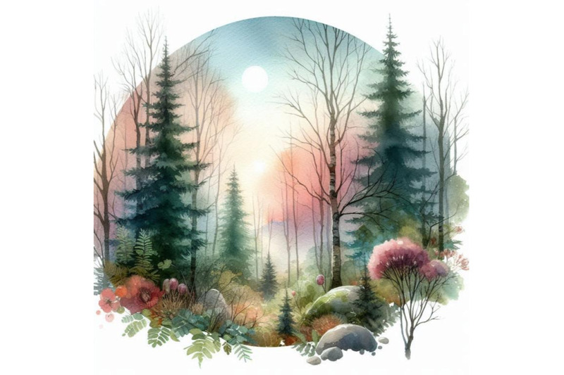 forest-watercolor-background