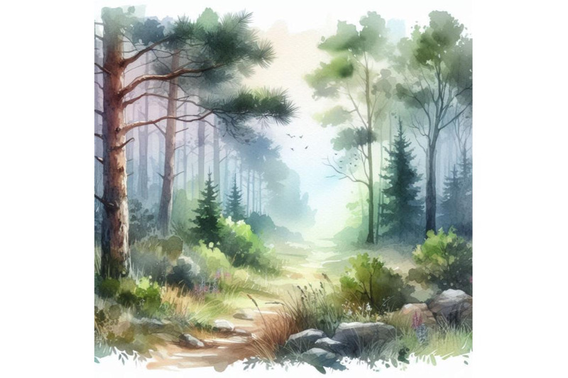 forest-watercolor-background