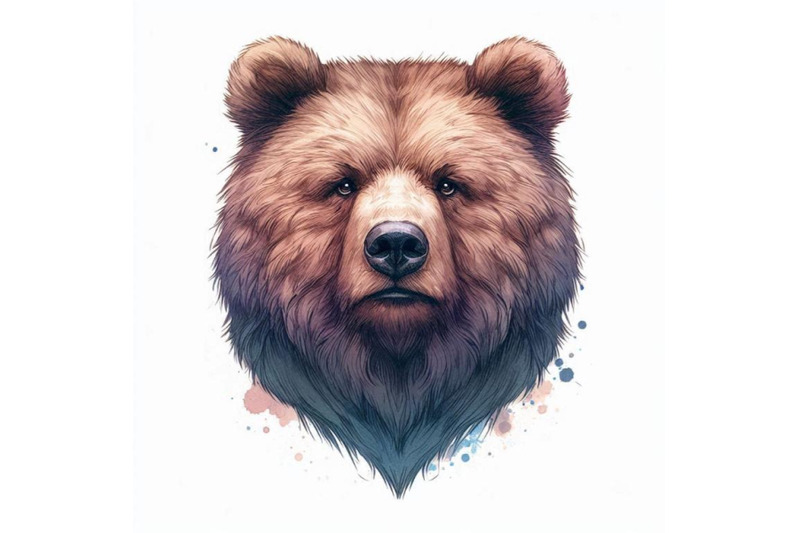 bear-head-watercolor