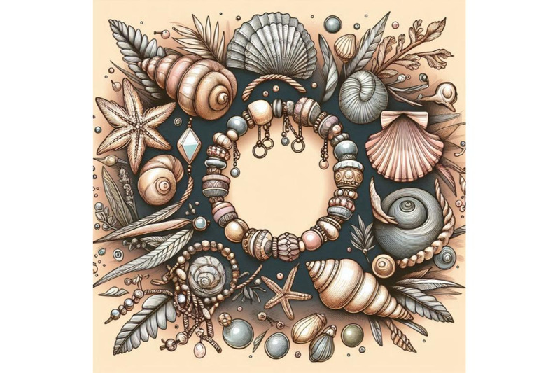 hand-drawn-illustration-with-jewelry-of-sea-sh