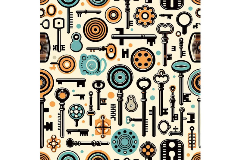 retro-keys-seamless-pattern