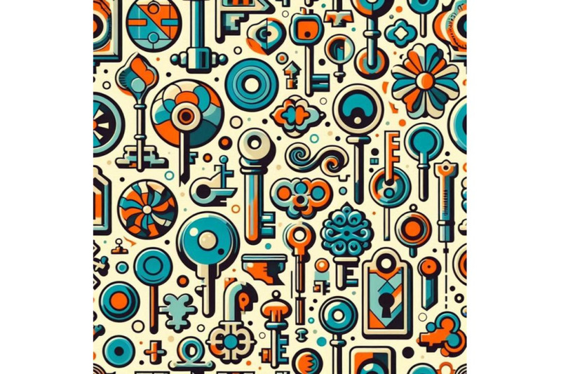 retro-keys-seamless-pattern