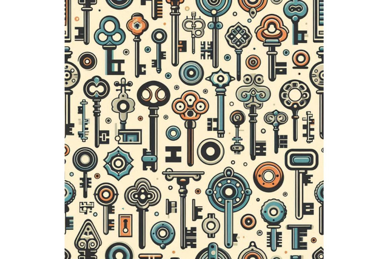 retro-keys-seamless-pattern