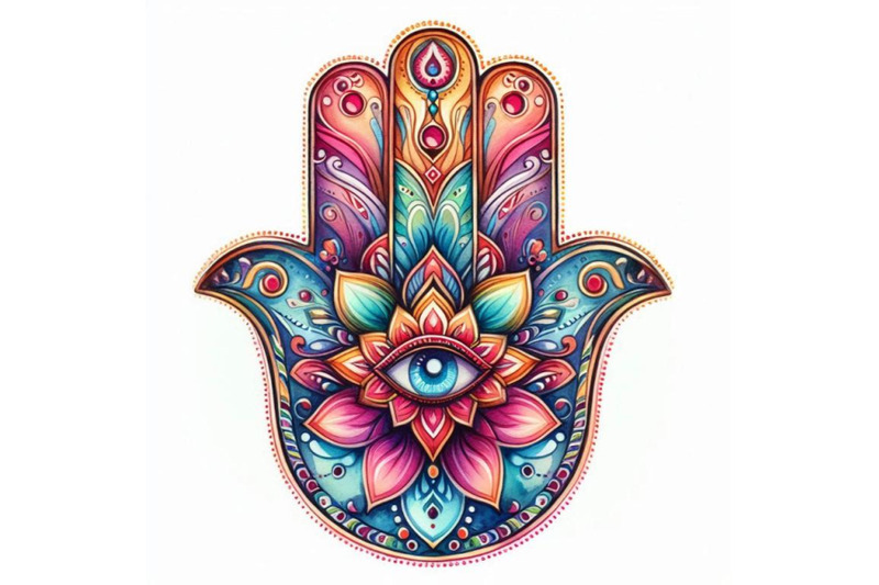 hamsa-hand-in-watercolor-protective-and-good-luck