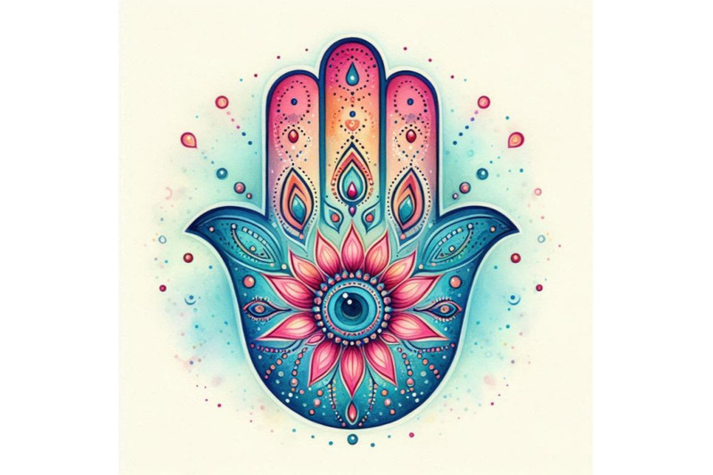 hamsa-hand-in-watercolor-protective-and-good-luck