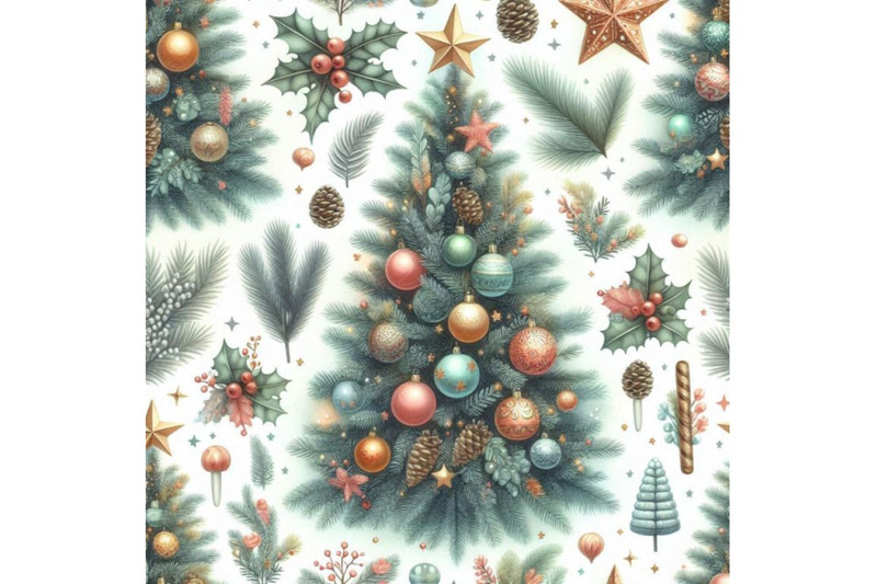 watercolor-christmas-tree-seamless-pattern