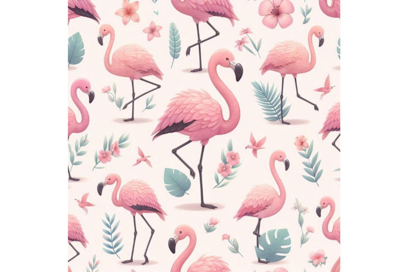 flamingo-seamless-pattern