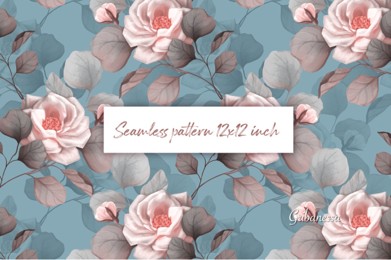 rose-flowers-on-blue-digital-paper-seamless-floral-pattern