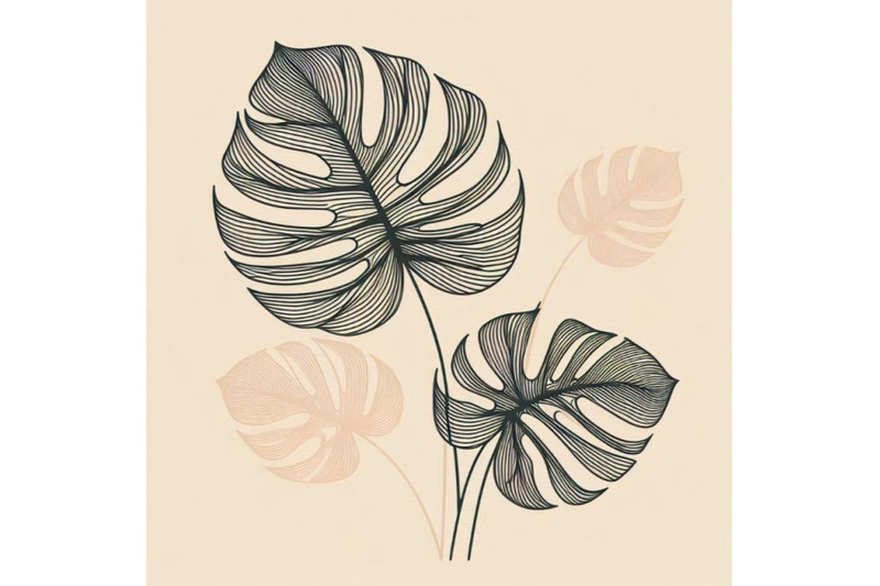 tropical-monstera-leaves-silhouette