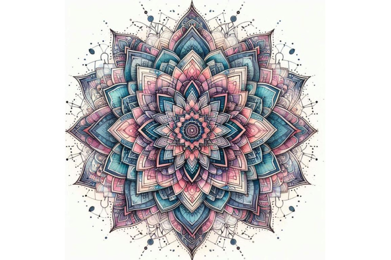 watercolor-mandala-with-sacred-geometry