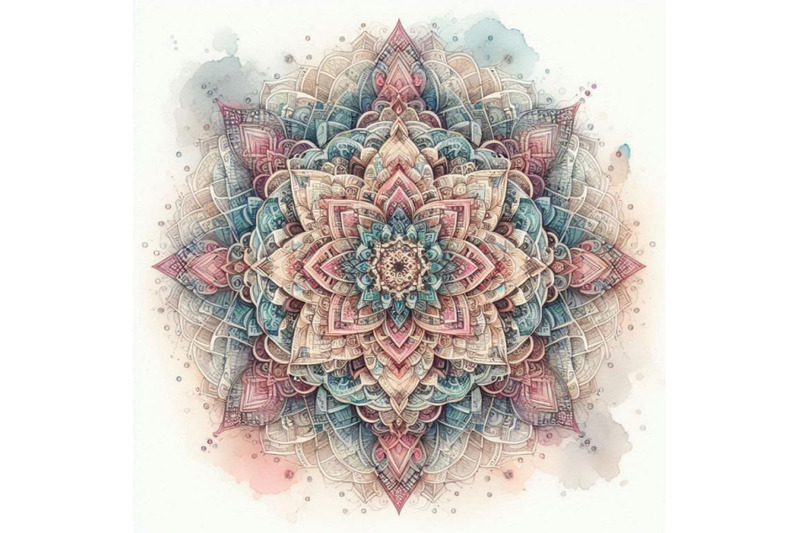 watercolor-mandala-with-sacred-geometry