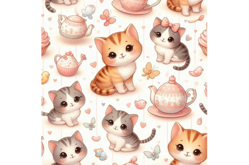 kitten-seamless-pattern