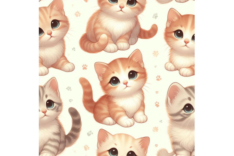 kitten-seamless-pattern