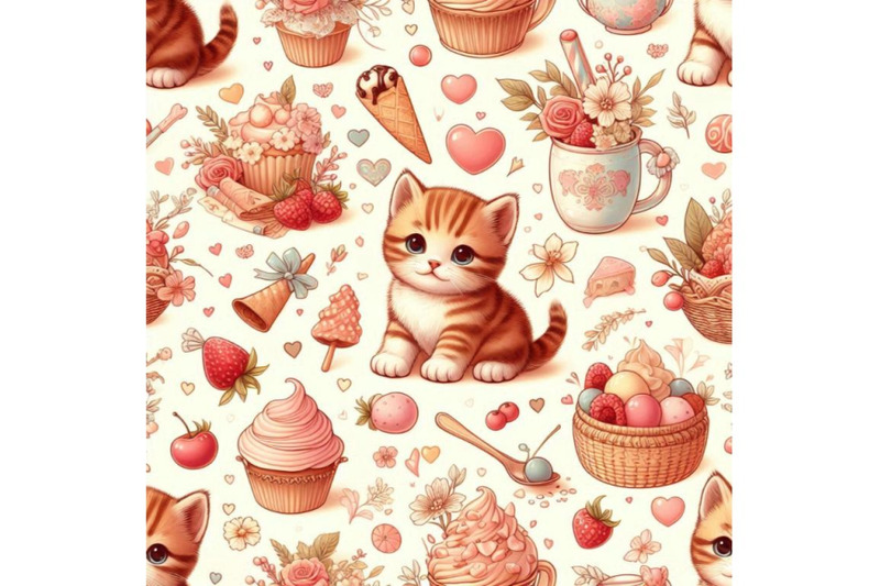 kitten-seamless-pattern