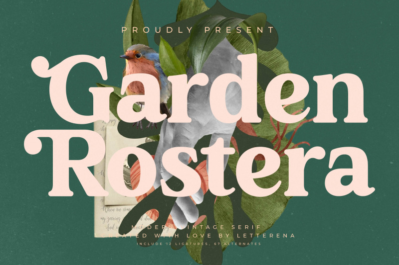 garden-rostera-modern-vintage-serif