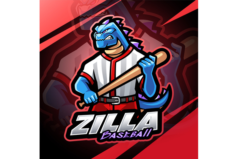 zilla-baseball-esport-mascot-logo-design