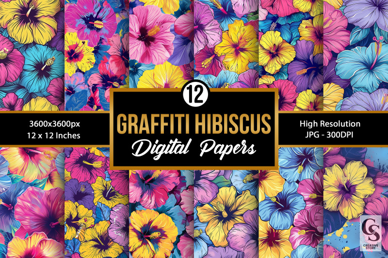 summer-graffiti-hibiscus-digital-papers