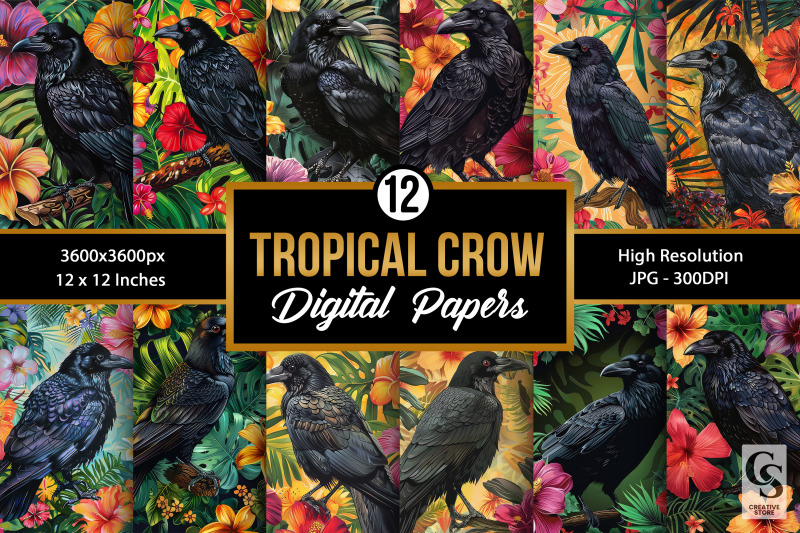 summer-tropical-black-crow-digital-papers