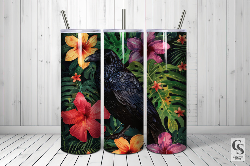 summer-tropical-black-crow-digital-papers