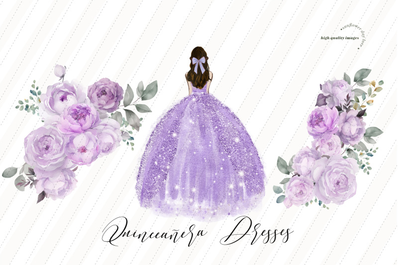 purple-lilac-princess-clipart-purple-floral-quinceaera