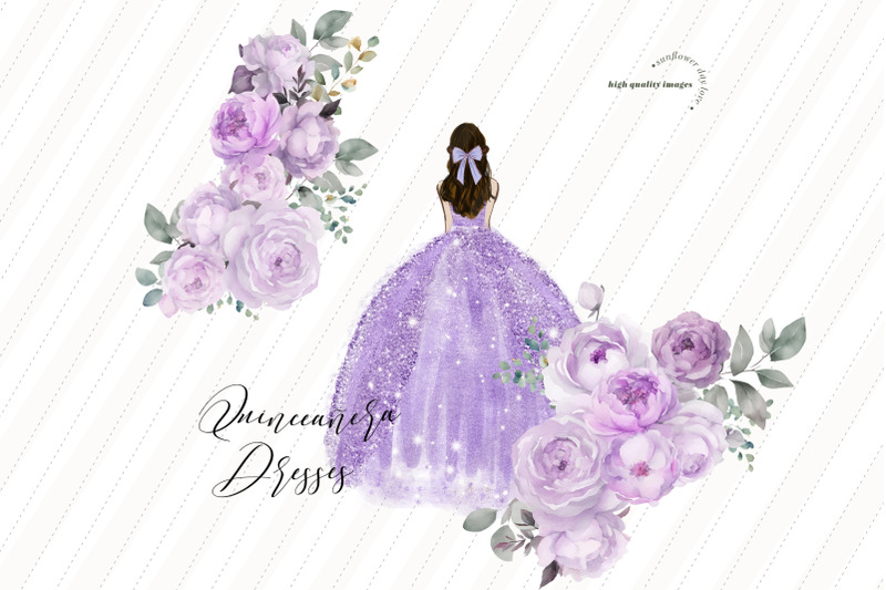 purple-lilac-princess-clipart-purple-floral-quinceaera