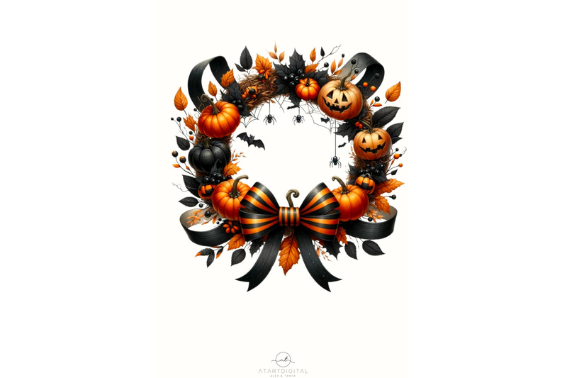 halloween-wreath-sublimation-print-png-digital-download-trick-or-tre