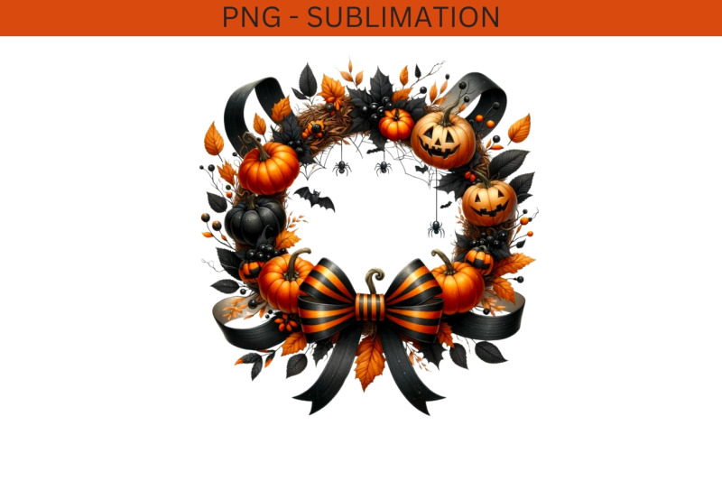 halloween-wreath-sublimation-print-png-digital-download-trick-or-tre