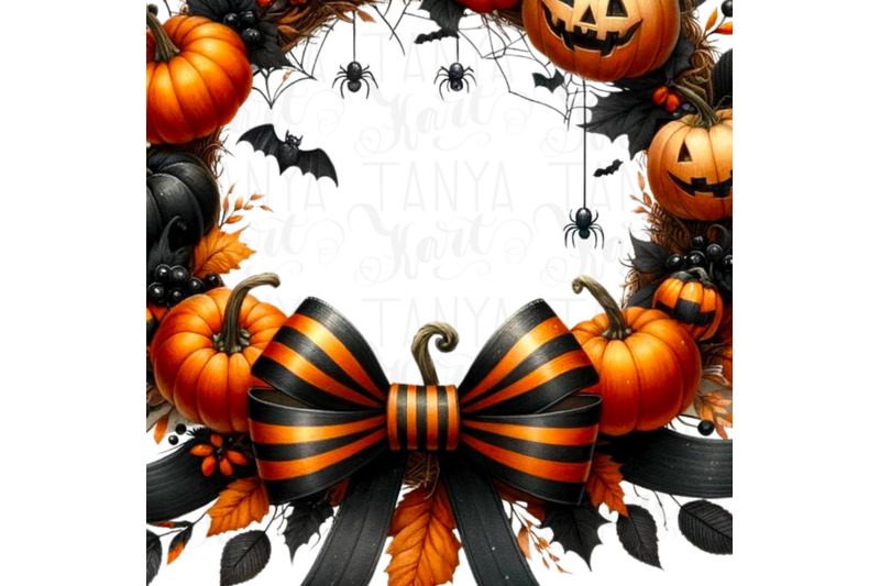 halloween-wreath-sublimation-print-png-digital-download-trick-or-tre