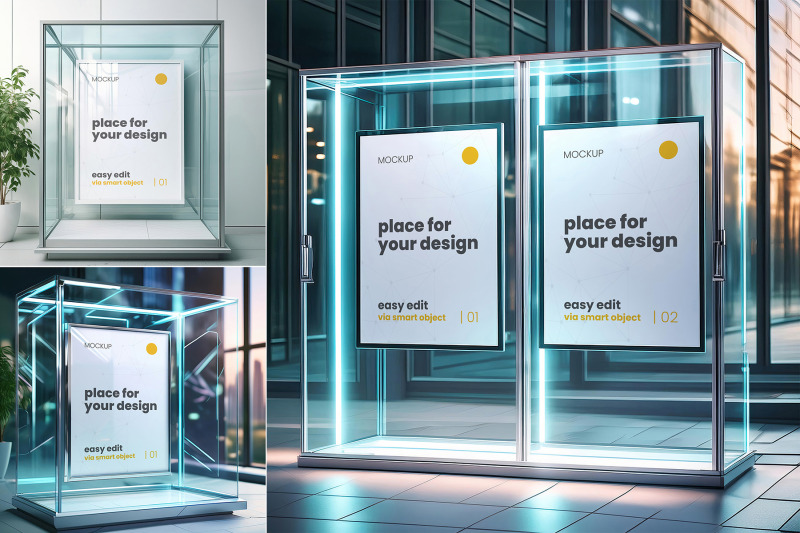 glass-protective-box-poster-frame-mockups