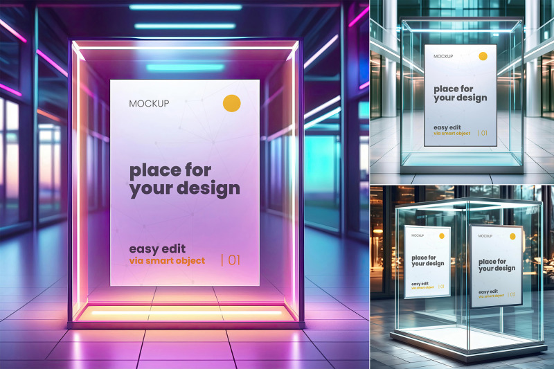 glass-protective-box-poster-frame-mockups