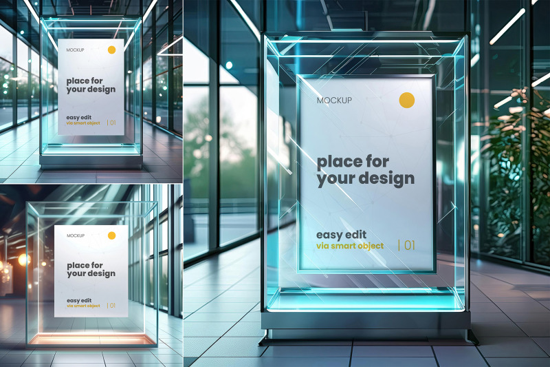 glass-protective-box-poster-frame-mockups