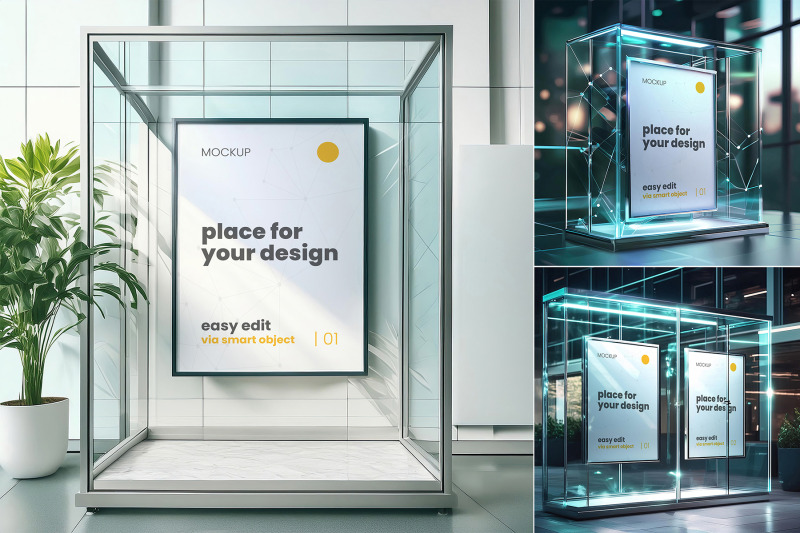 glass-protective-box-poster-frame-mockups