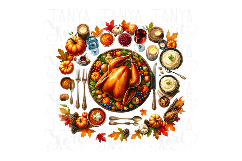 thanksgiving-table-decor-png-digital-print-for-card-making-transparen