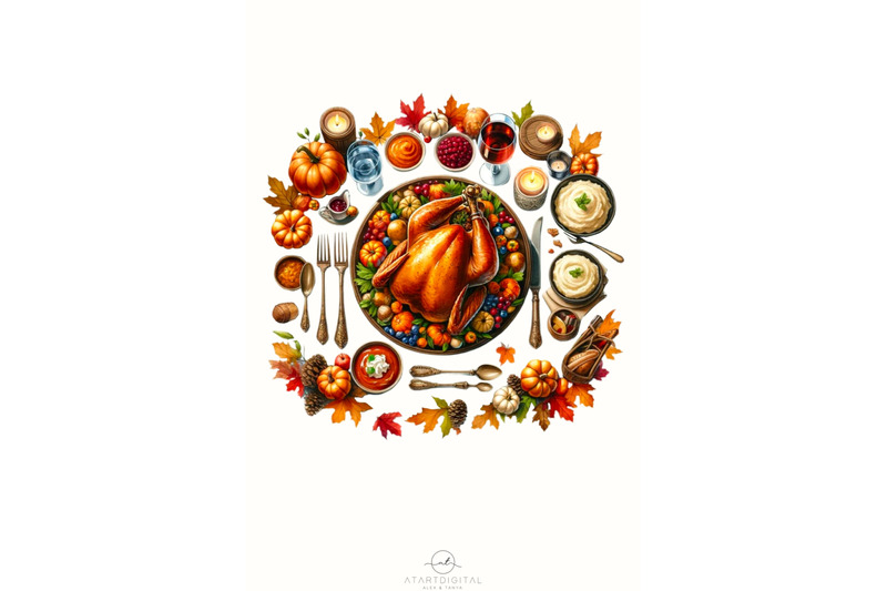 thanksgiving-table-decor-png-digital-print-for-card-making-transparen