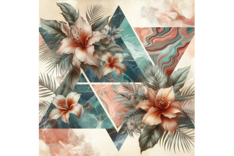 abstract-grunge-and-marble-triangles-with-tropica