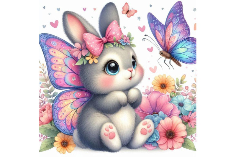 beautiful-watercolor-ai-butterfly-bunny-adorable-wo